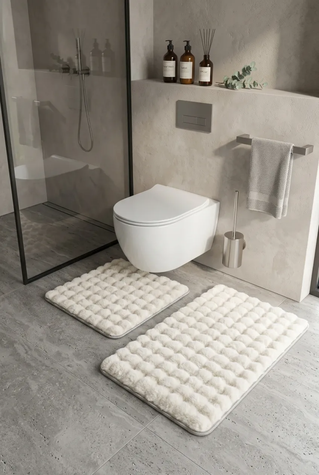 Bubble Krem 2li Banyo Paspas Takımı